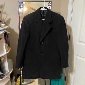 black Silver Cloud cashmere blend dress coat